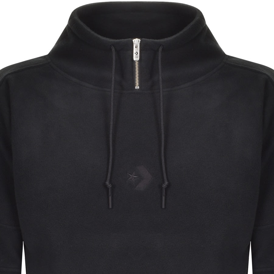 Alternative Image for ProductConverse Star Fleece Funnel Neck Sweashirt Black2